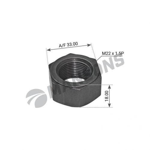 Гайка М22x1.5x16 SW32 самоконтрящаяся 