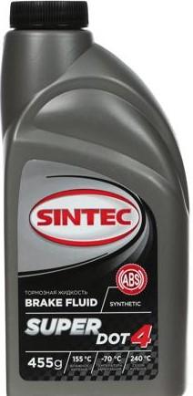 Жидкость тормозная Sintec SUPER DOT4 0.455л