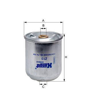 Фильтр масляный RVI/FAW H=92 D=115 d=12.6 центрифуги