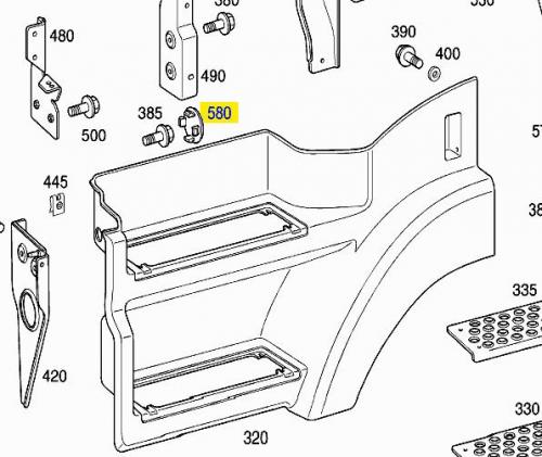 Заглушка подножки MERCEDES Actros круглая