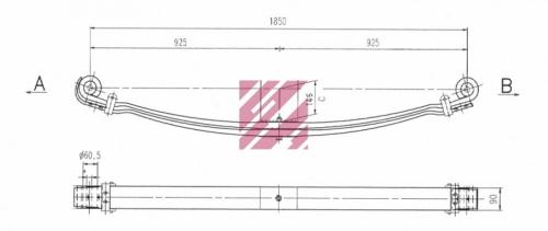 Рессора MAN TGA 90х925/925 перед.2-х лист.