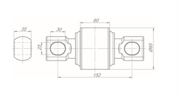 Сайлентблок реакт. тяги 85x152x25 KAMAZ 5490 
