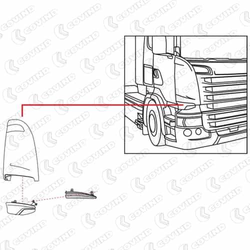 Накладка на угол кабины SCANIA 6-ser R внутр.