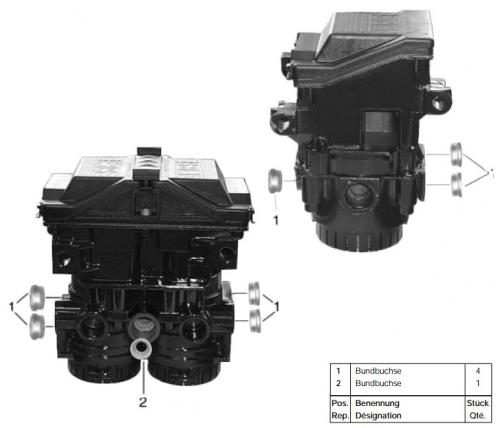 Ремкомплект крана модулятора EBS MAN/SCANIA втулки 