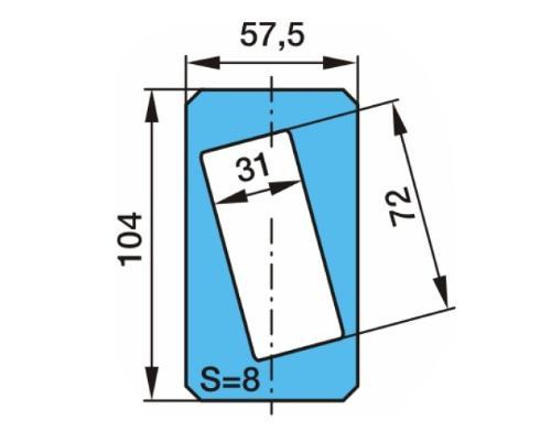 Пластина пальца рессоры BPW 104х57.5х8