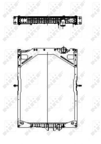 Радиатор системы охлаждения без рамки 900x716x56\ VOLVO FH 93