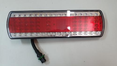 Фонарь задний KAMAZ/MAZ L светодиодны LED, левый прямоугольный со жгутом и байонетным разъемом сзади