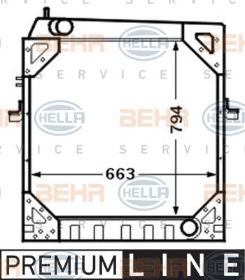 Радиатор системы охлаждения IVECO TurboStar 794х645х47