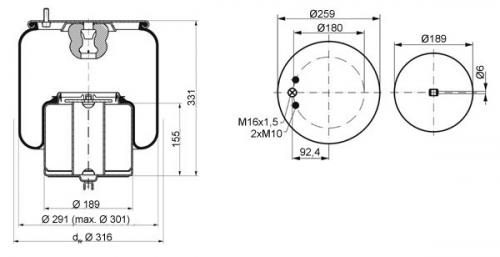 Пневморессора VOLVO FM/FH 4713NP04-