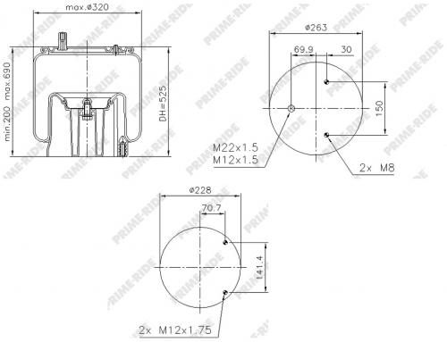 Пневморессора Schmitz D335 +