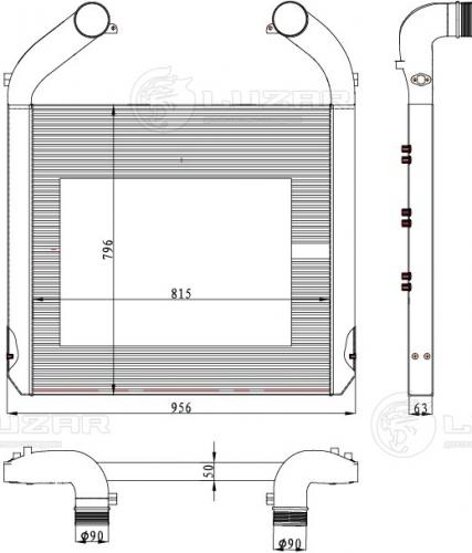 Интеркулер SITRAK C7H MAX 815x796x50