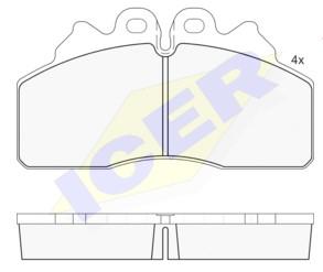 Колодки дисковые IVECO 175.45x95.1x27