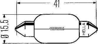 Лампа накаливания 24V C10W SV8.5-8