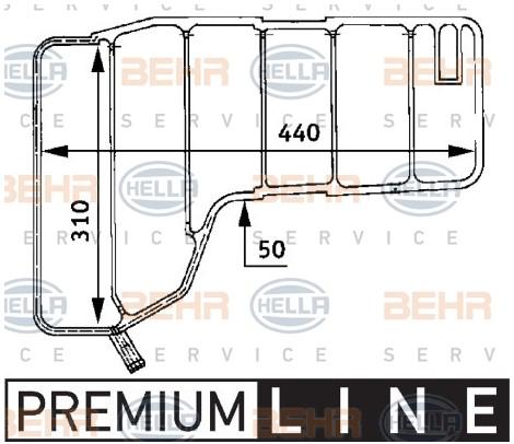 Бачок расширительный радиатора MERCEDES BM625-659