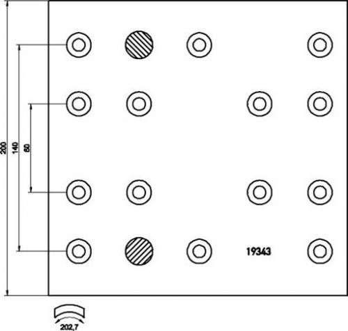 Накладки тормозные IVECO Eurotech/Star 410x200 (93060 8x20 112) 19343