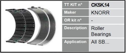 Ремкомплект суппорта KNORR подшипники SB5/SB6/SB7/SN6/SN7/SK7