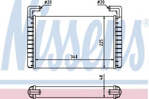 Радиатор отопителя RVI Magnum 90--> 340x225x48