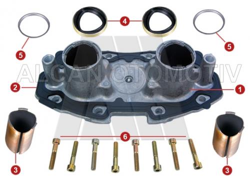 Ремкомплект суппорта MERITOR ELSA195/225 бинокль, прокладка, болты (под втулку)