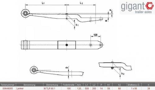 Полурессора GIGANT 500/435