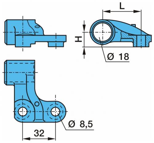 Держатель датчика ABS BPW R