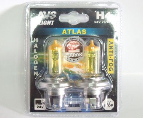 Лампа накаливания 24V H4 75-70W желтая 2шт