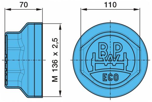 Крышка ступицы BPW BPW ECO 8-9t M136x2.5/SW110