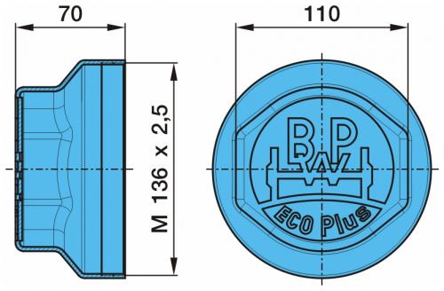 Крышка ступицы BPW BPW ECO Plus 8-9t M136x2.5/SW110