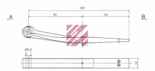 Полурессора Schmitz MRHU30 1/54x100x