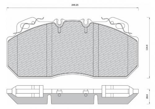 Колодки дисковые 29090 RVI/VOLVO Lucas 250x114x28