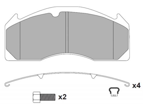 Колодки дисковые 29125 VO FH/FM 249.5x111.7x29