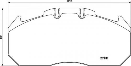 Колодки дисковые 29131 MAN TGA.RVI 249.6х118.2х30.2