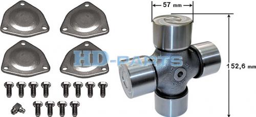 Крестовина кардана 57x152.7 с пластинами VOLVO F10/F12/F16