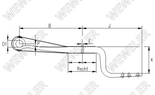 Полурессора BPW 1/48x100 500+465 (440)