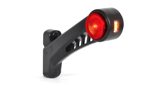 Фонарь габаритный угловой полуприцепа рожок 180мм 12-24В LED R