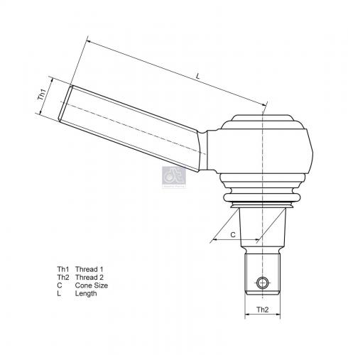 Наконечник рулевой тяги M30x1.5 M24x1.5 /30 L=119 RHT MAN TGA 18/26 2000-->