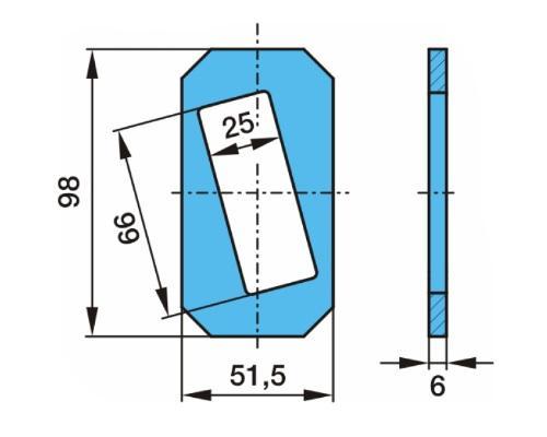 Пластина пальца рессоры BPW 98x51,5x6