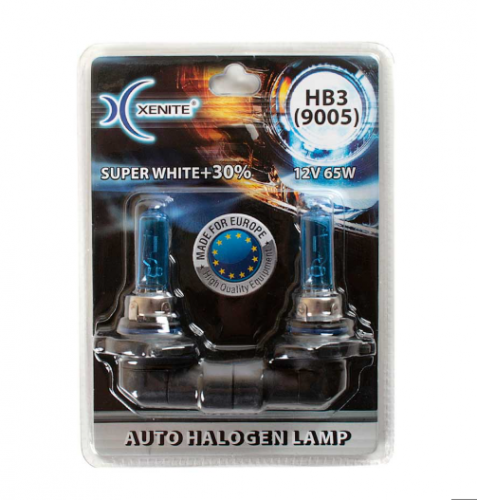 Лампа накаливания 12V HB3 SUPER WHITE+30% 2шт