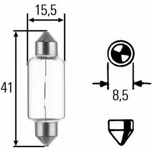 Лампа накаливания 24V C15W SV8.5