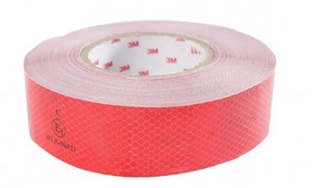 Лента светоотражающая красная 3М 45 м /5см