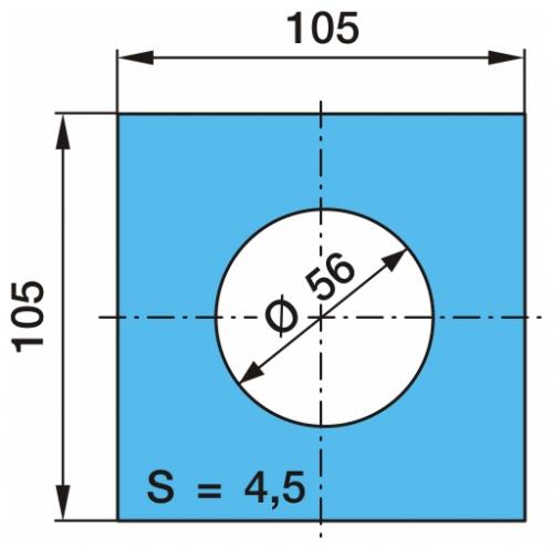 Пластина рессоры BPW d56/105/105x4.5