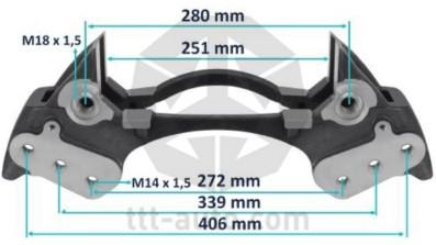 Скоба тормозного суппорта MERITOR D3 MERCEDES O403/O404 22,5"