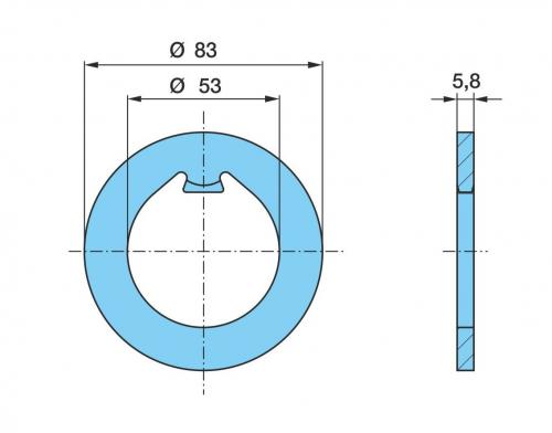 Шайба ступицы стопорная BPW ECO PLUS 2 53x83x5.8