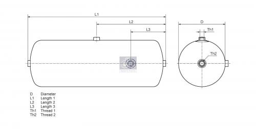 Ресивер V=36L DAF 65/75/85CF/XF95/105
