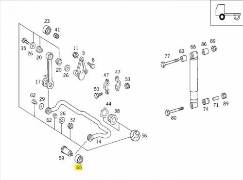 Сайлентблок стабилизатора MERCEDES 31x68x60 1831-2550 (мр) концы