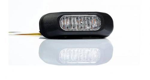 Маяк проблесковый плоский 12-24v LED желтый