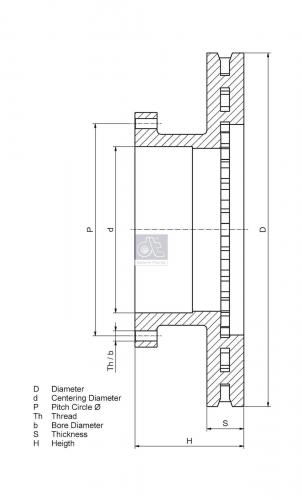 Диск тормозной MERCEDES Atego 335x34/111 8xM12x1.5