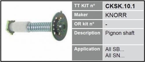 Ремкомплект суппорта KNORR вал механизма выбора зазора SB6/7