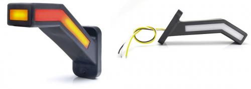 Фонарь габаритный с бегущим сигналом поворота 185мм 12-24В R