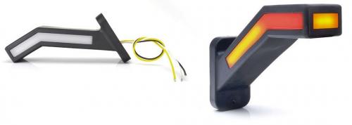 Фонарь габаритный с бегущим сигналом поворота 185мм 12-24В к-т LR