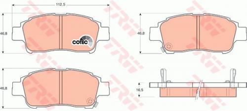 Колодки тормозные перед TOYOTA